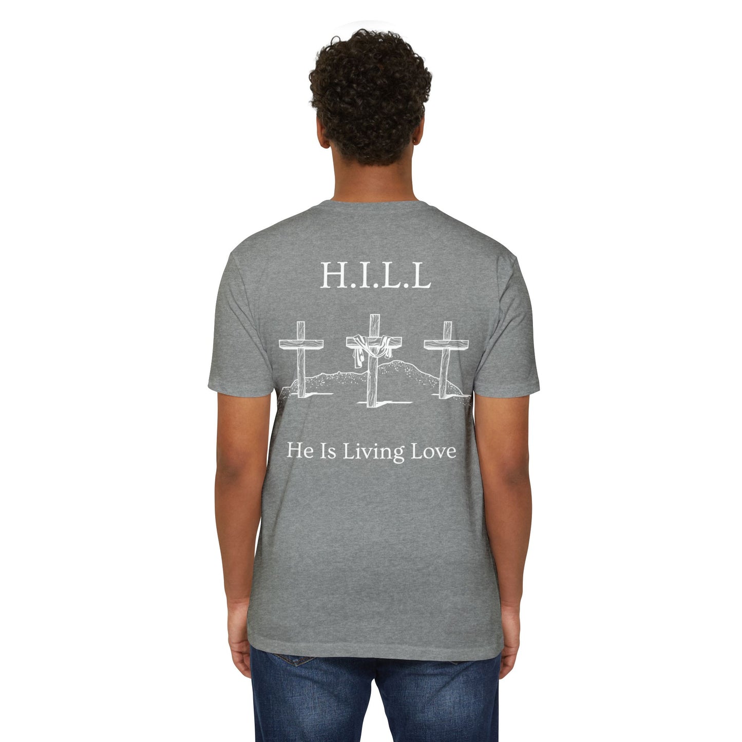 Adult Hill Christian White Words Premium tee