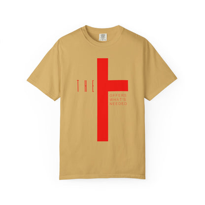Adult T-Town Christian Red Letters & Cross