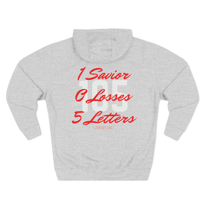 Adult 105 Christian Red and White Letters Hoodie