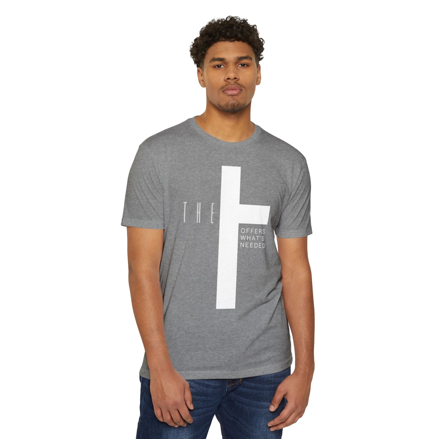 Adult T-Town Black Cross & Letters Premium Tee