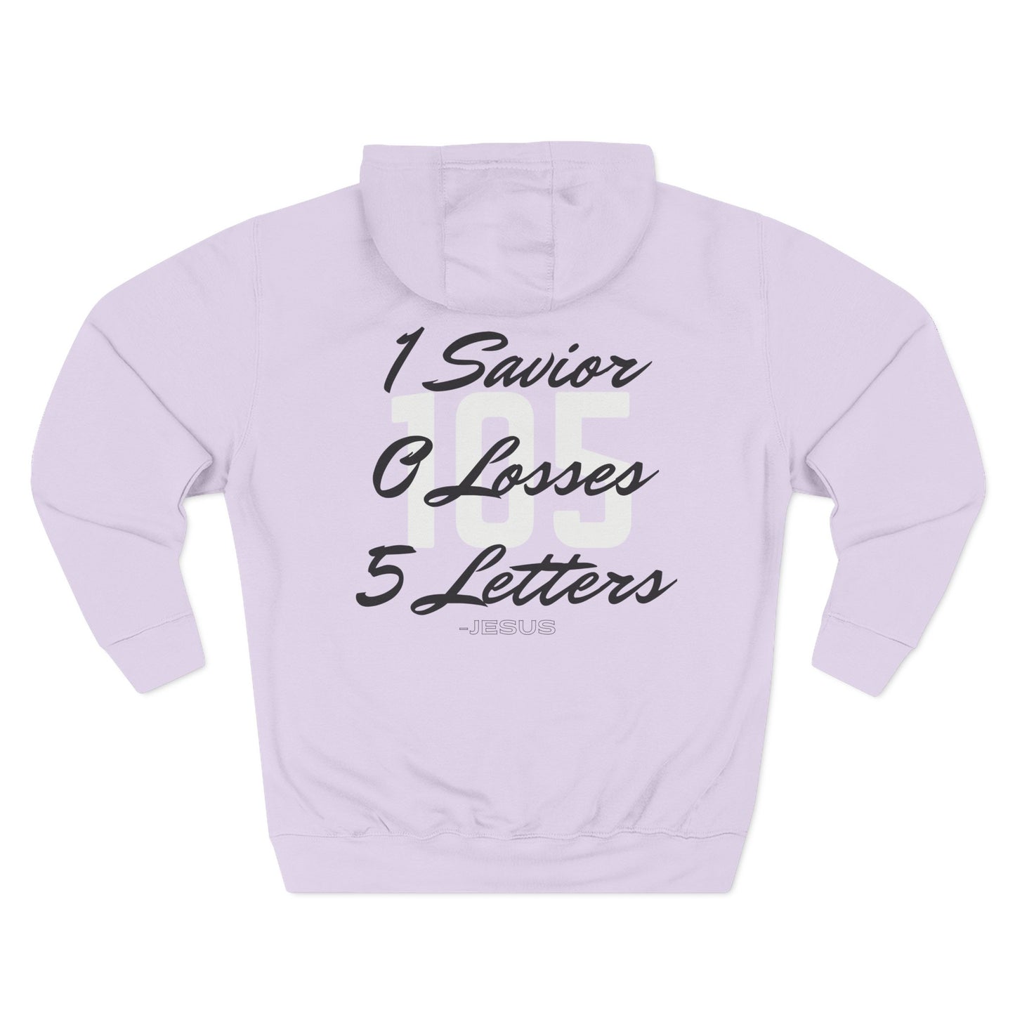 Specialty Adult 105 Christian Black and White Letters Hoodie