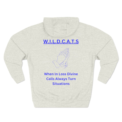 Wildcats Christian Blue Letters & Picture Hoodie