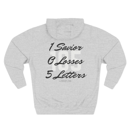 Adult 105 Christian Black and White Letters Hoodie