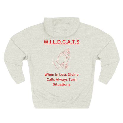 Wildcats Christian Red Letters & Picture Hoodie