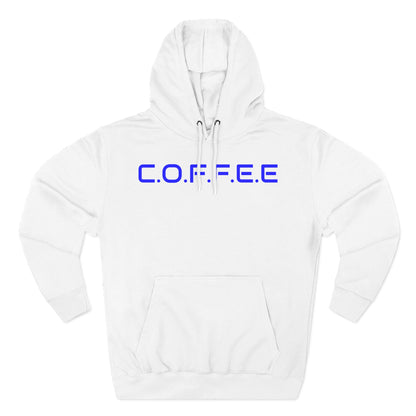 Adult Coffee Christian Blue Words Only Hoodie