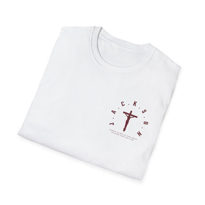 Jackson Believing Christian Marron Letters & Cross