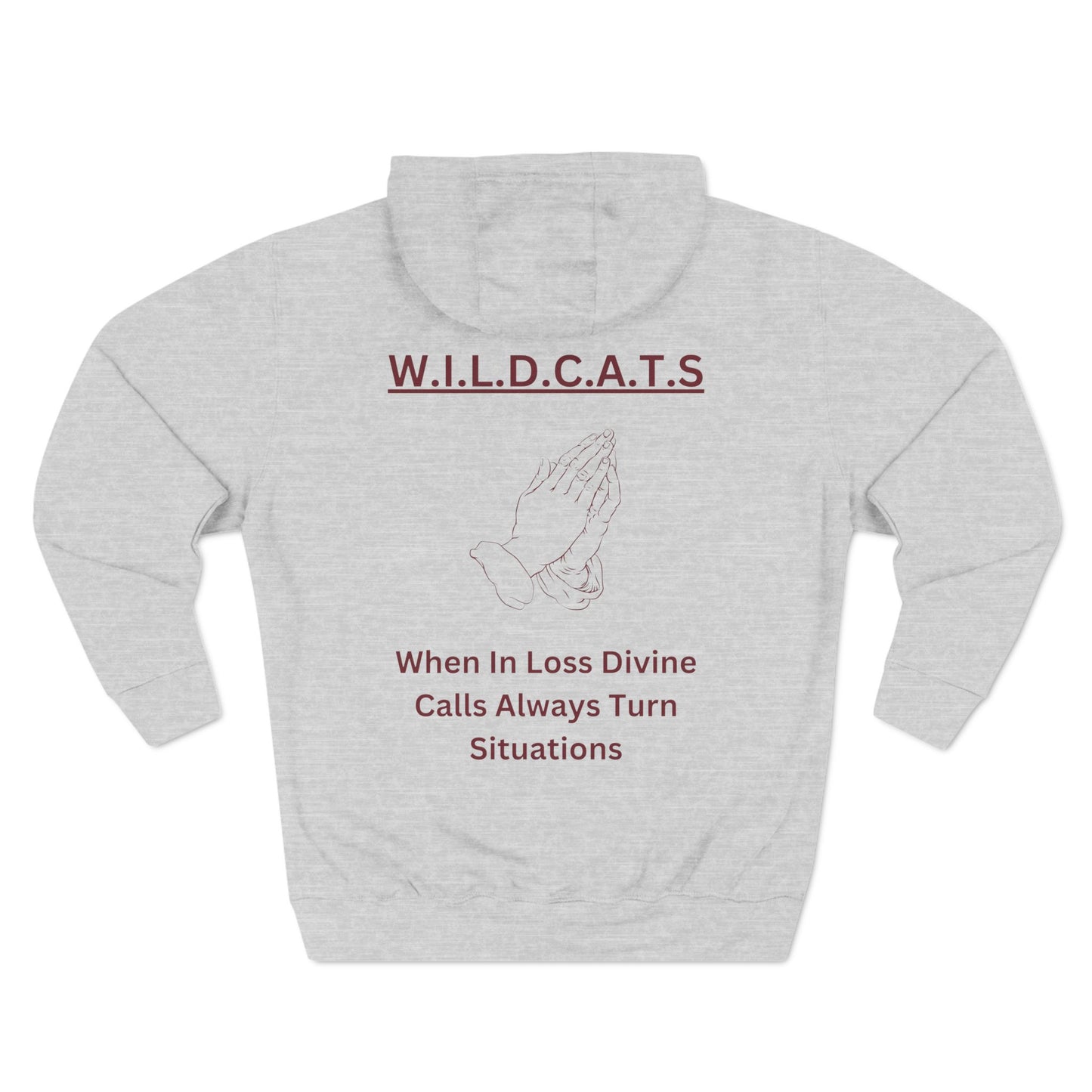 Wildcats Christian Marron Letters & Picture Hoodie