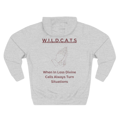Wildcats Christian Marron Letters & Picture Hoodie