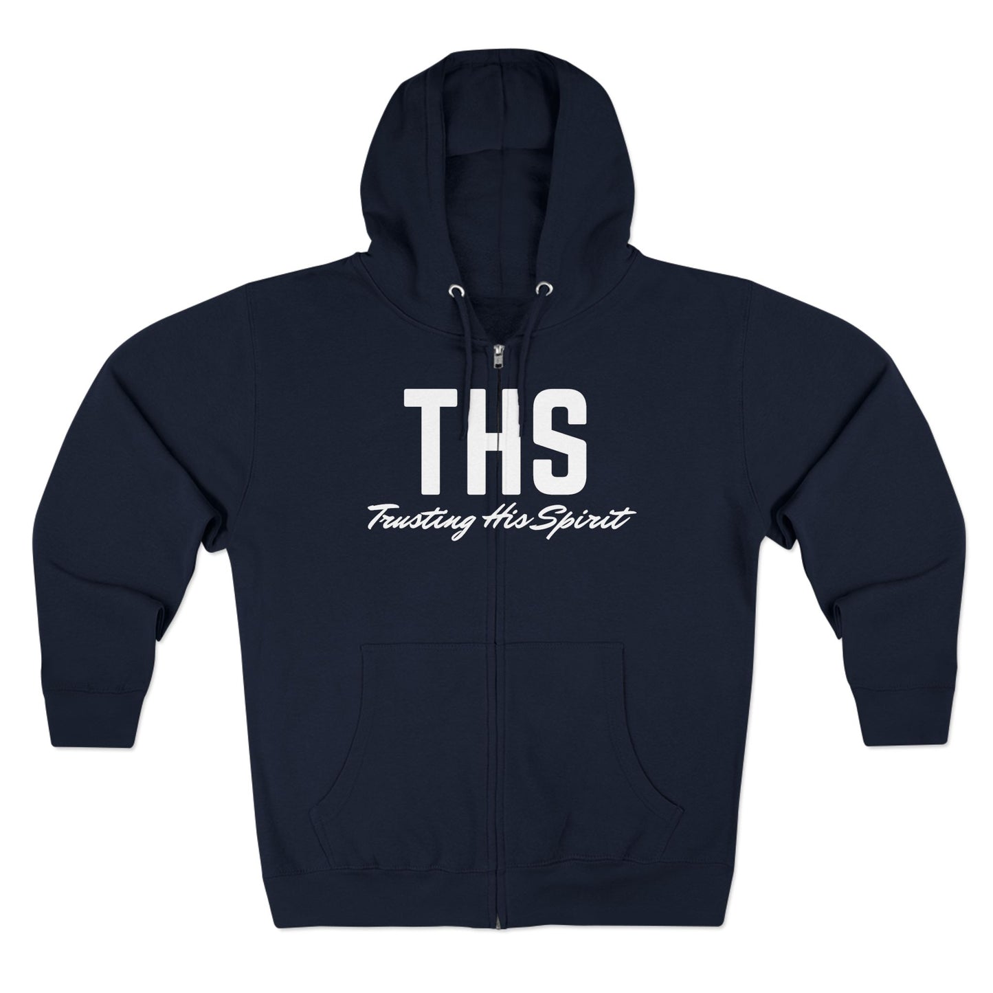 Adult THS Christian White Letters Zipper Hoodie