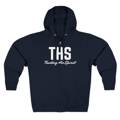 Adult THS Christian White Letters Zipper Hoodie