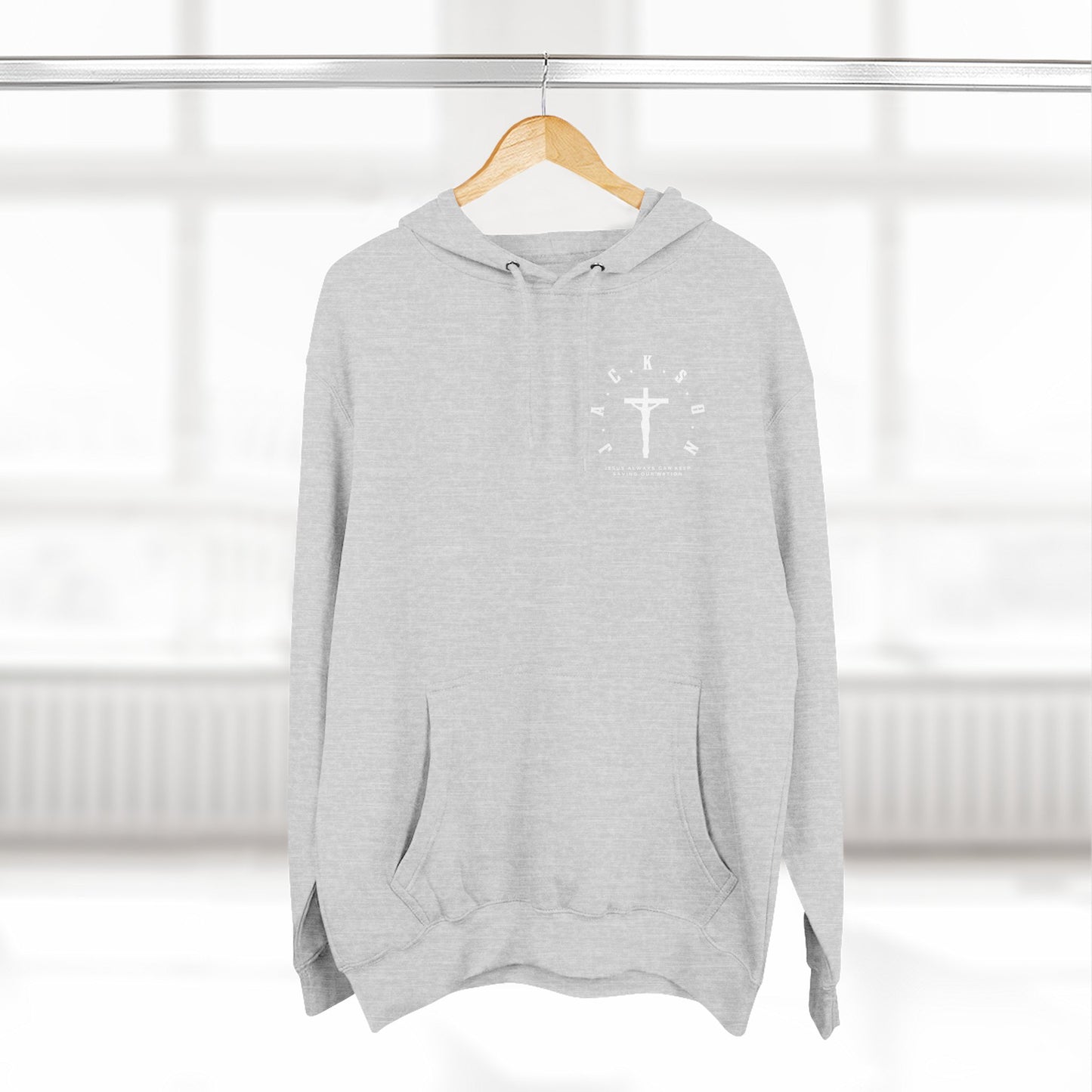 Adult Jackson White Pullover Hoodie
