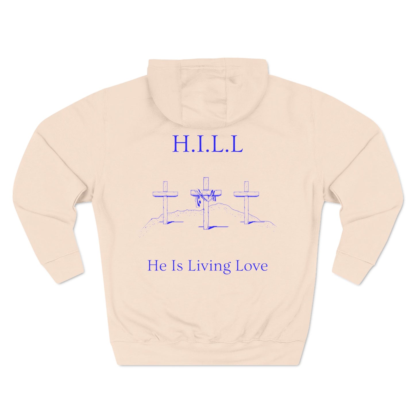 Hill Christian Blue Words Hoodie