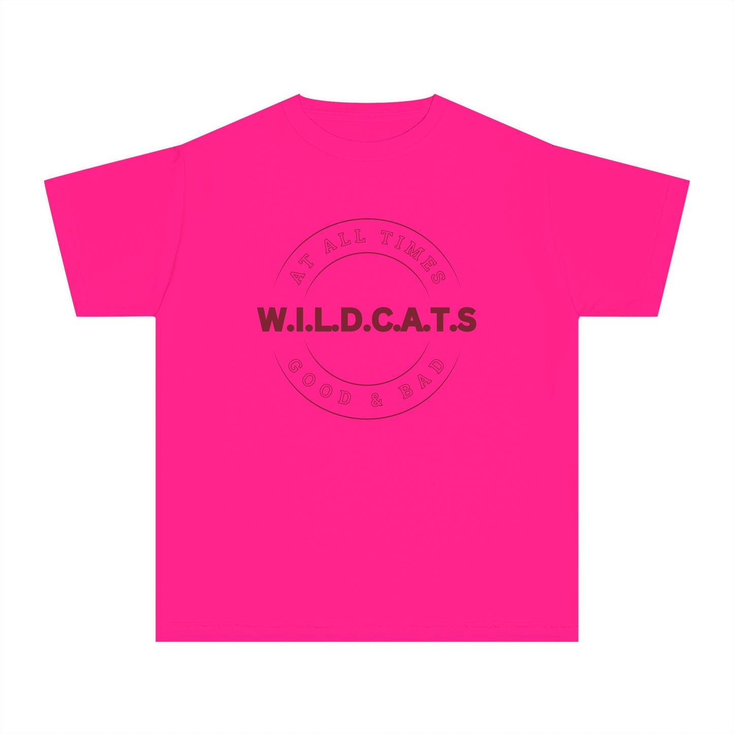 Youth Wildcats Christian Marron Letters & Picture