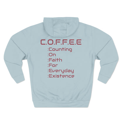 Adult Coffee Christian Marron Words Only Hoodie