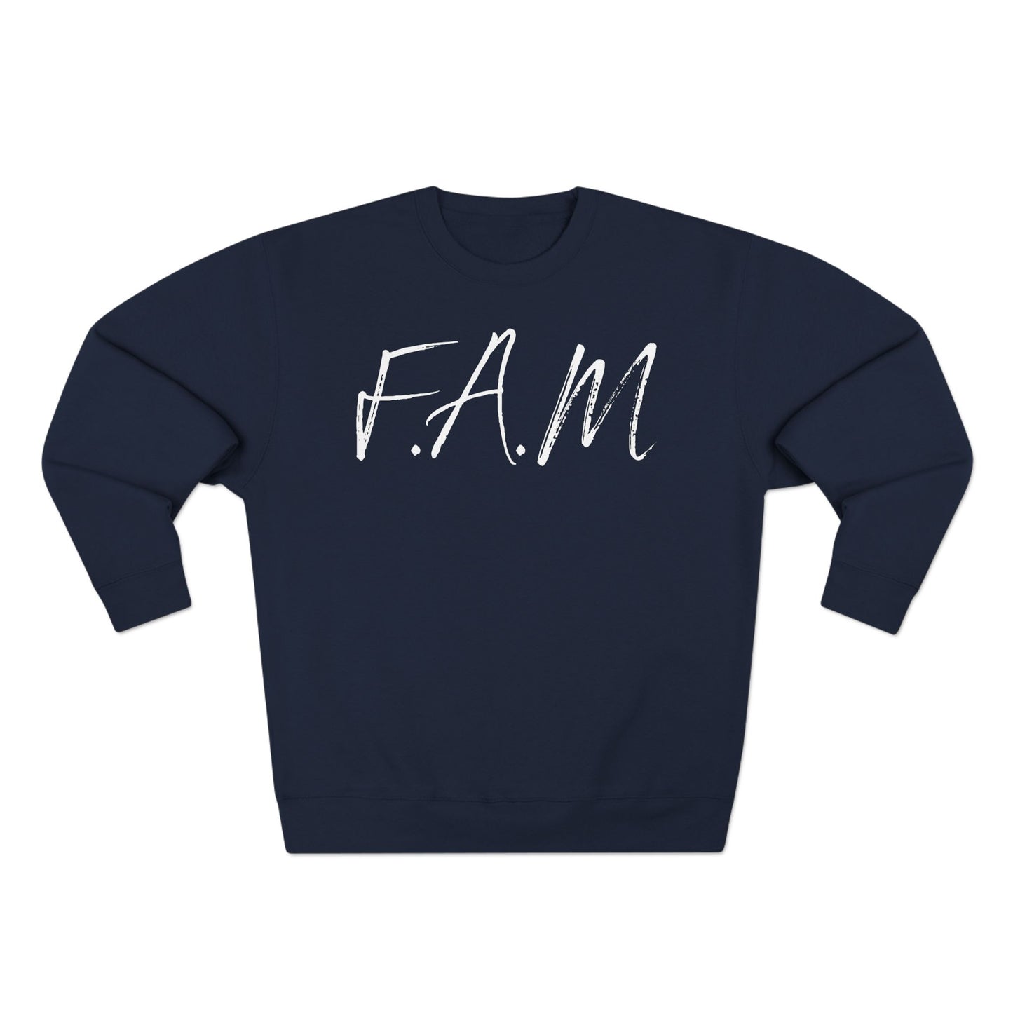 Adult Fam White Words Crewneck