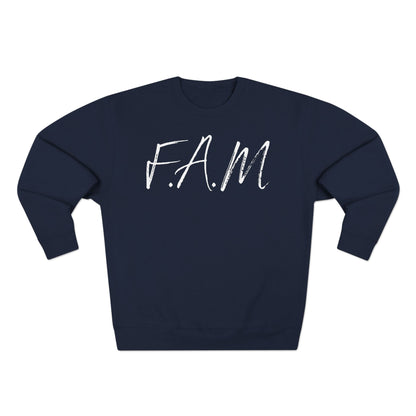 Adult Fam White Words Crewneck