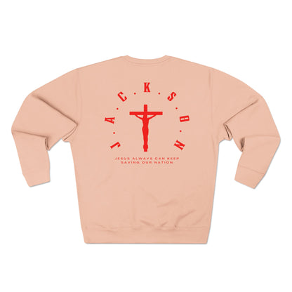 Jackson Red Cross & Letters Crewneck