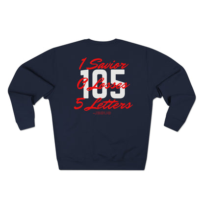 Adult 105 Christian Red and White Letters Crewneck