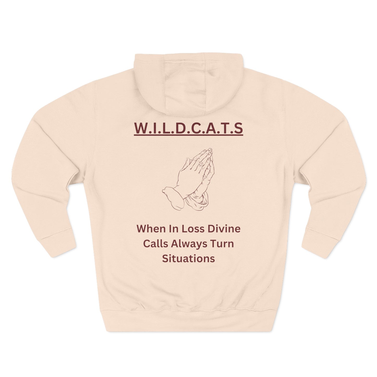 Wildcats Christian Marron Letters & Picture Hoodie