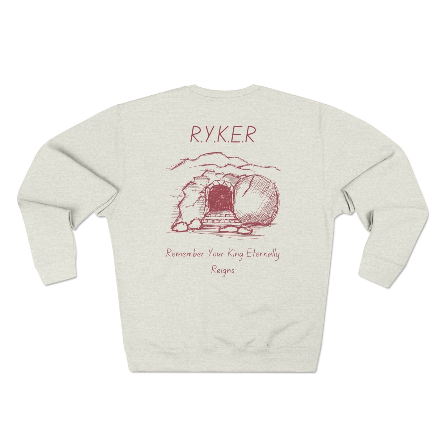 RYKER Christian Marron Letters Crewneck
