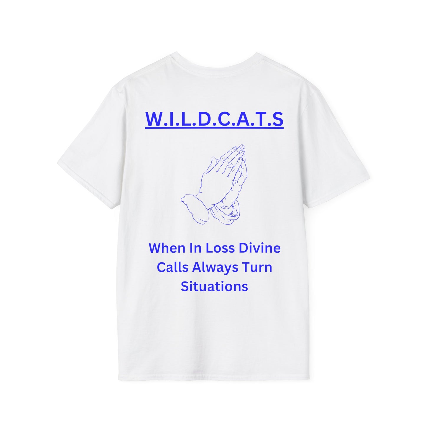 Wildcats Christian Blue Letters & Picture