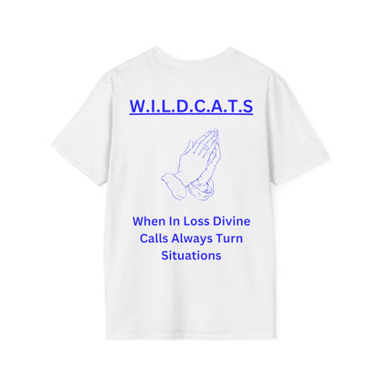 Wildcats Christian Blue Letters & Picture