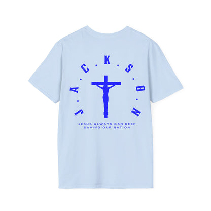 Jackson Believing Christian Blue Letters & Cross