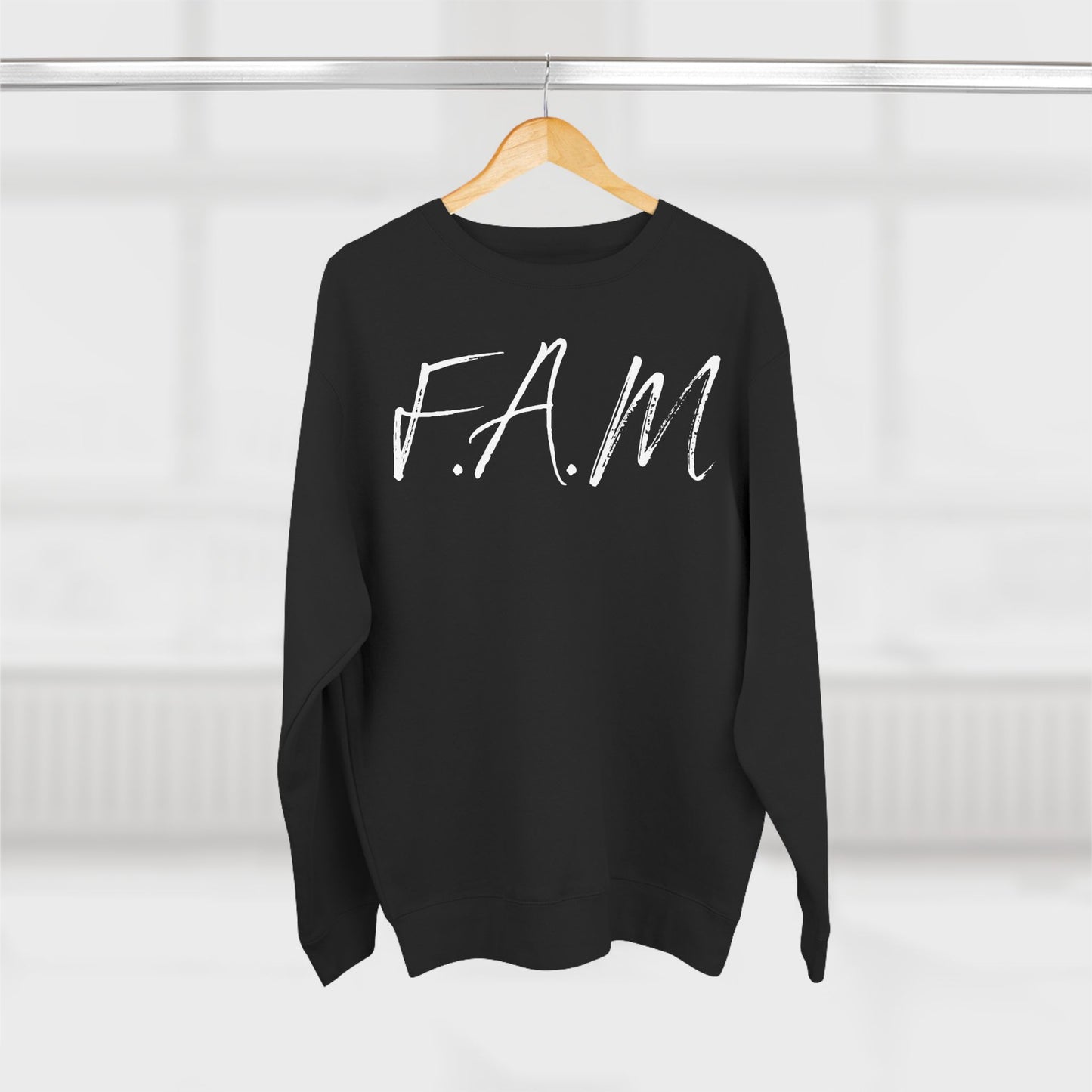 Adult Fam White Words Crewneck