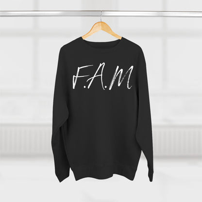 Adult Fam White Words Crewneck