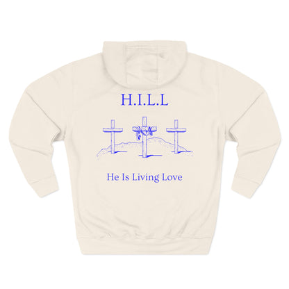 Hill Christian Blue Words Hoodie