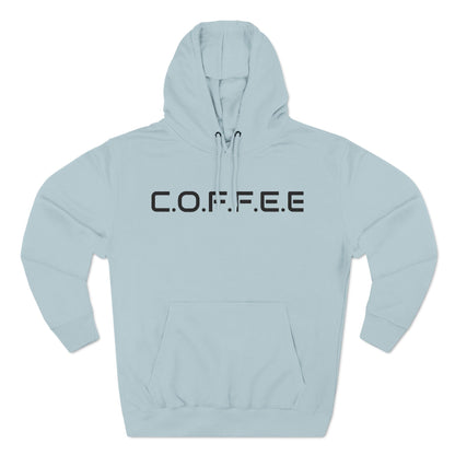 Adult Coffee Christian Black Words Only Hoodie
