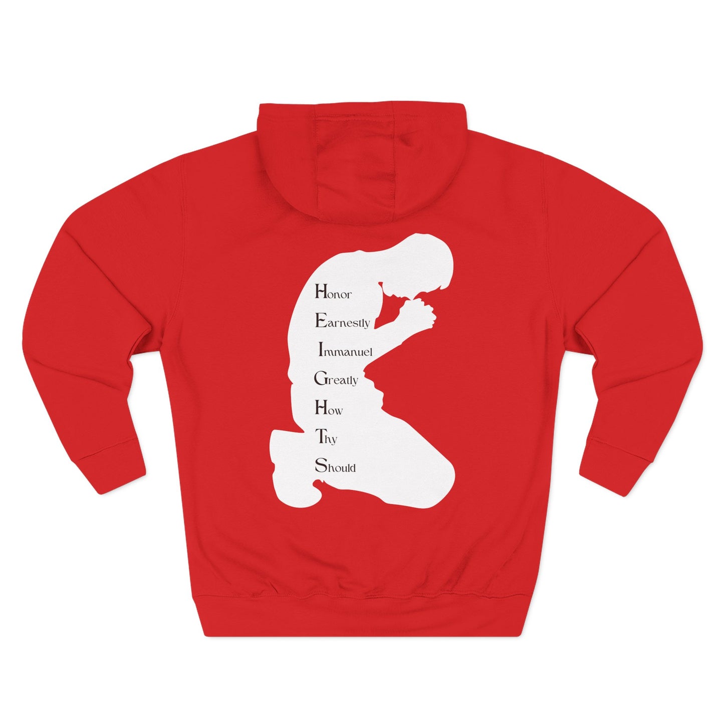 Adult Heights White Pullover Hoodie