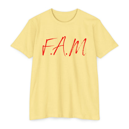 Fam Christian Red Letters & Image Blended