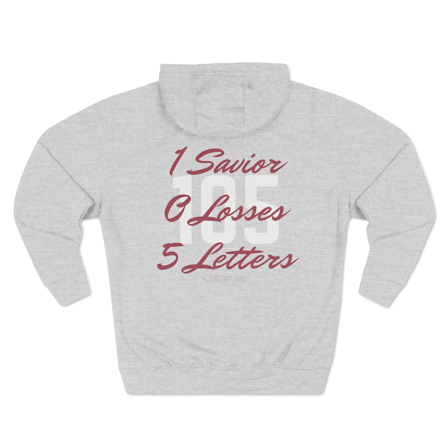 Adult 105 Christian Marron and White Letters Hoodie