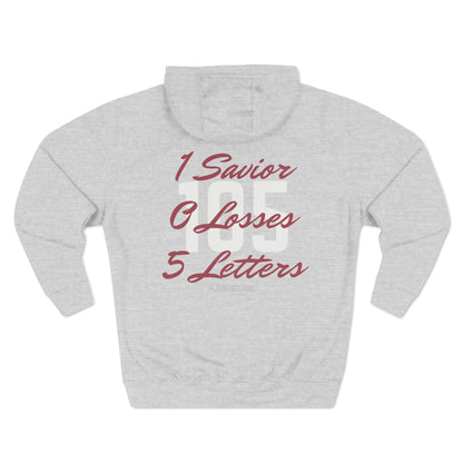 Adult 105 Christian Marron and White Letters Hoodie