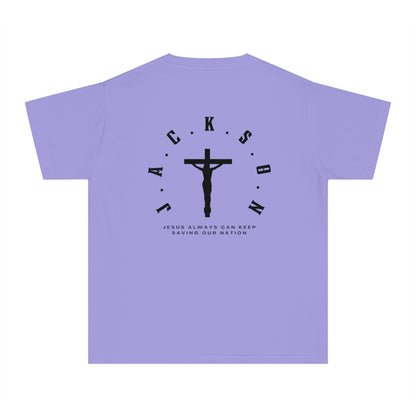 Youth Jackson Believing Christian Black Letters & Cross