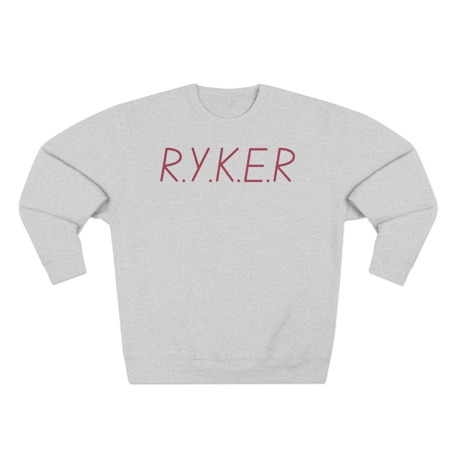 RYKER Christian Marron Letters Crewneck