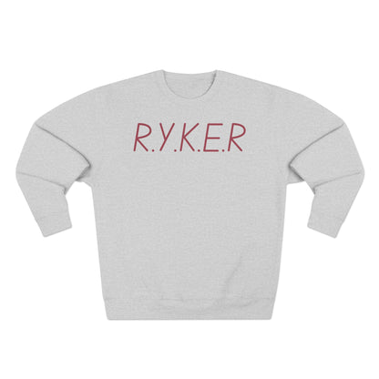 RYKER Christian Marron Letters Crewneck