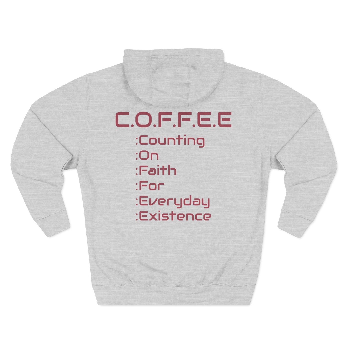 Adult Coffee Christian Marron Words Only Hoodie