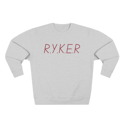 RYKER Christian Marron Letters Crewneck