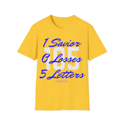 Adult 105 Christian Blue and White Letters