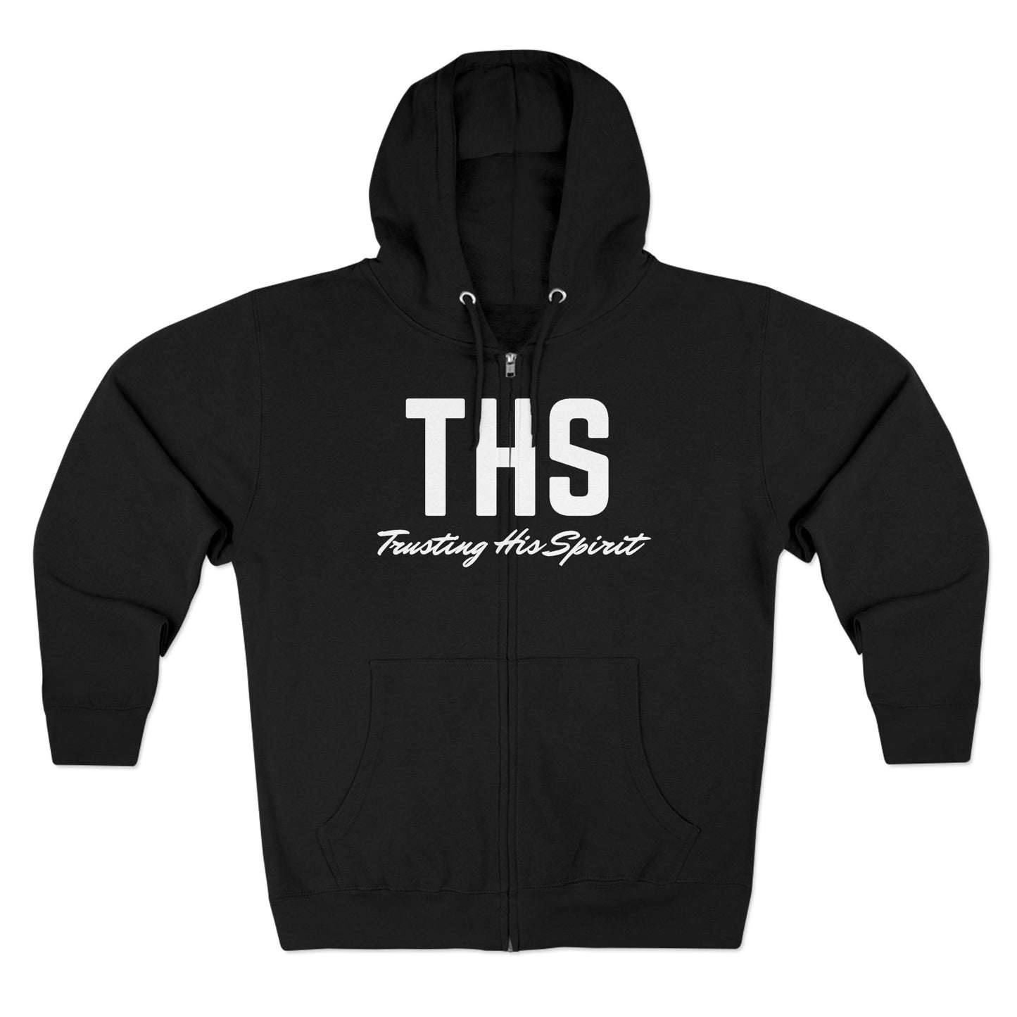 Adult THS Christian White Letters Hoodie Zipper