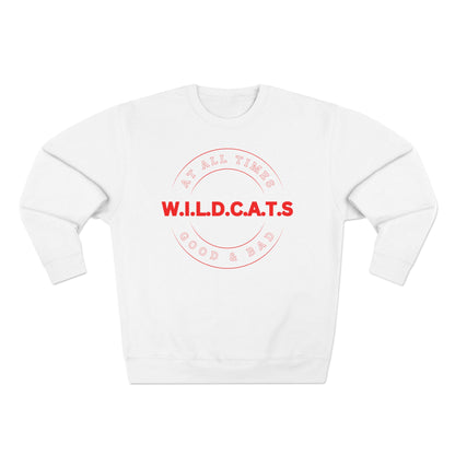 Wildcats Christian Red Letters & Picture Crewneck