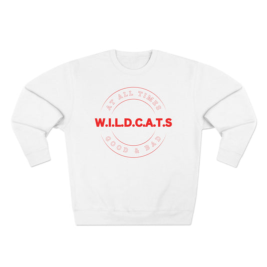 Wildcats Christian Red Letters & Picture Crewneck
