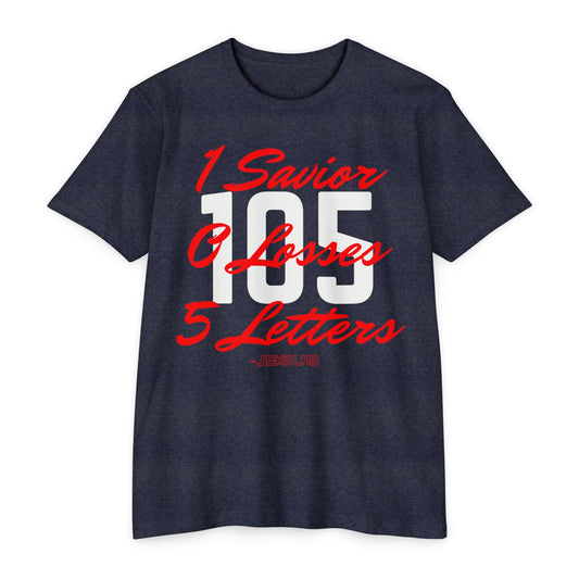 Adult 105 Christian Red and White Letters Blended