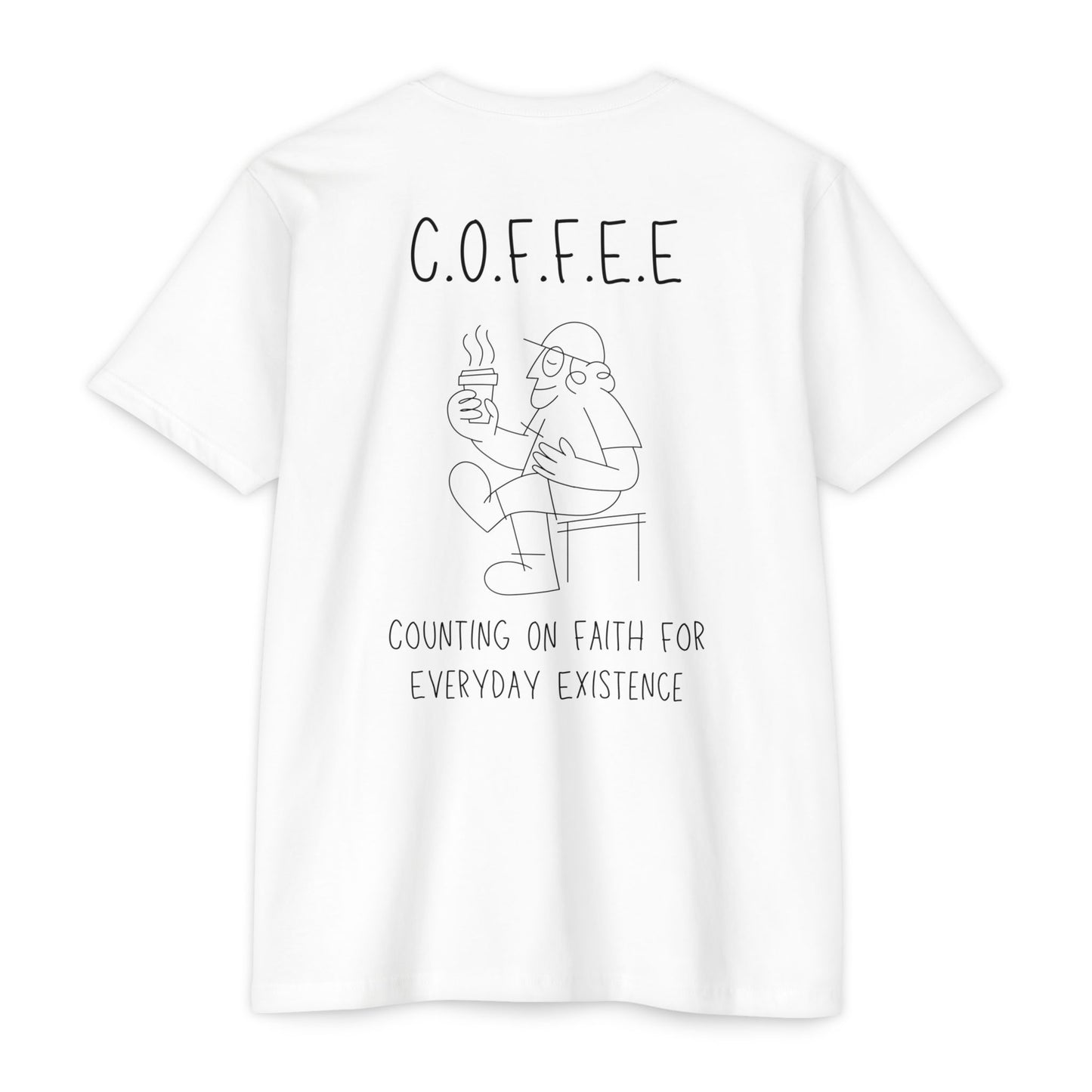 Adult Specialty Coffee Christian Black Words & Men Image Premium Tee