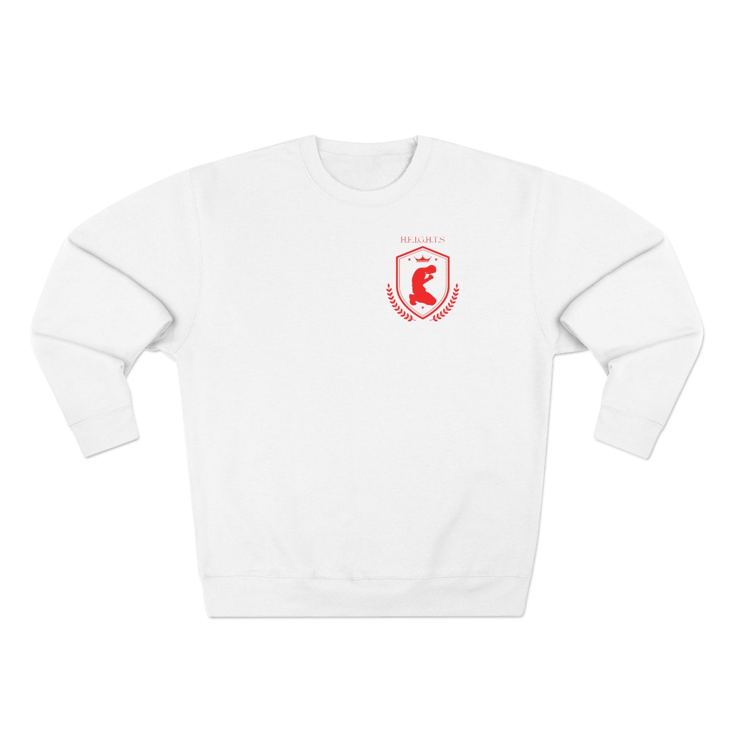 Heights Christian Red Letters & Image Crewneck