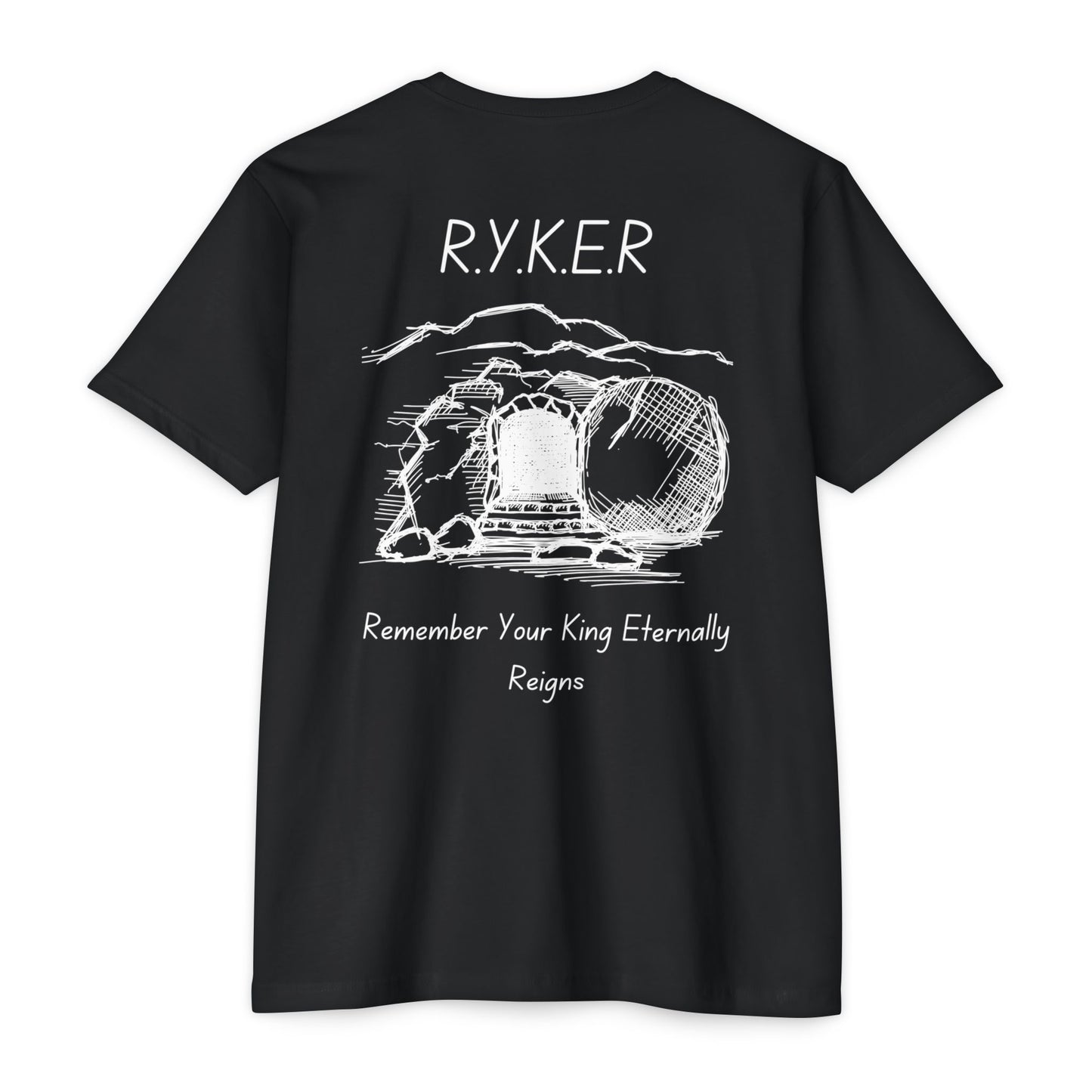 Adult RYKER Christian White Letters Premium Tee