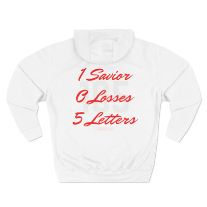 Adult 105 Christian Red and White Letters Hoodie