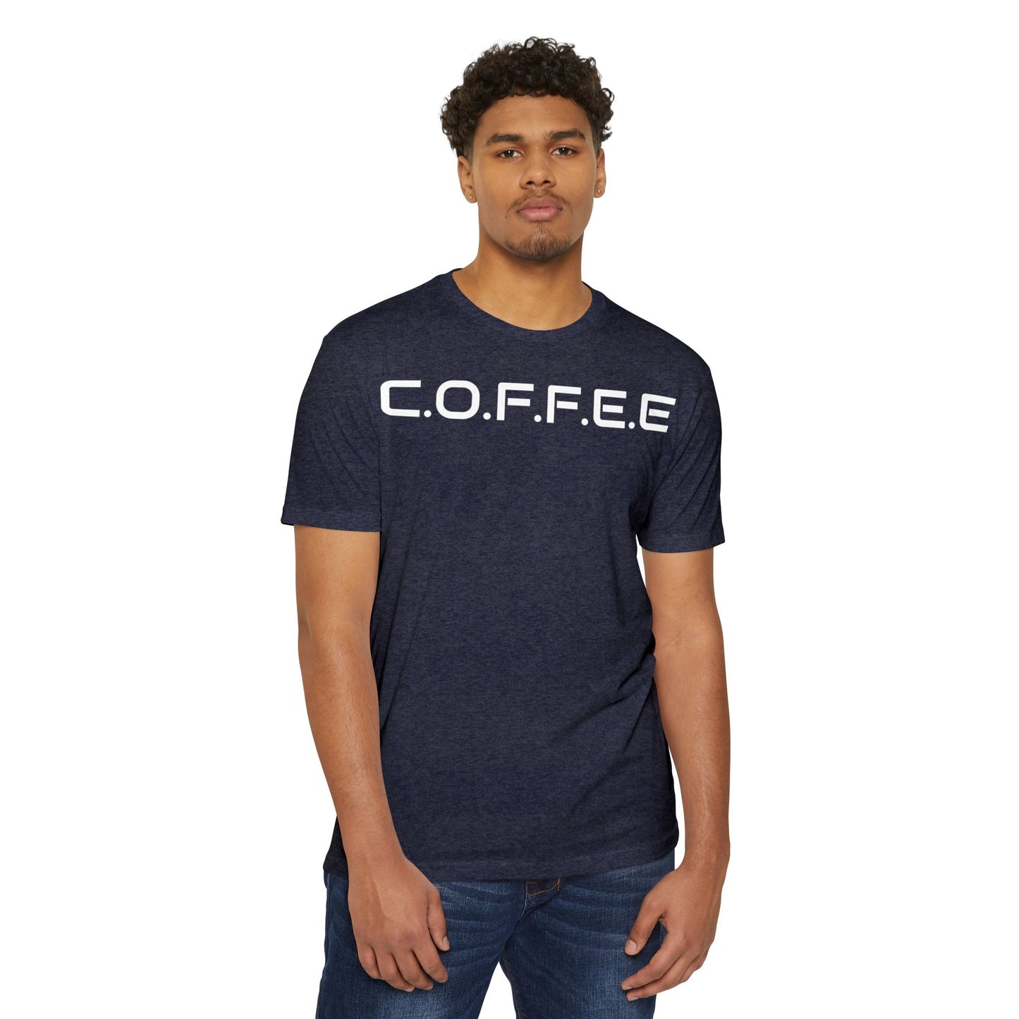 Adult Coffee Christian White Words Only Premium Tee